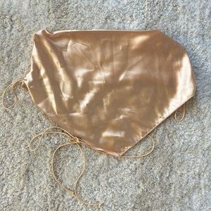 Shein Silk Bandana Tie Top